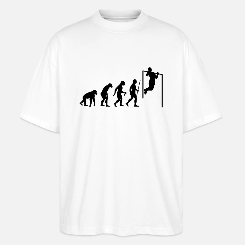 Evolution Pull Up - Stanley/Stella Oversized Unisex Bio T-Shirt Blaster 2.0 - Weiß