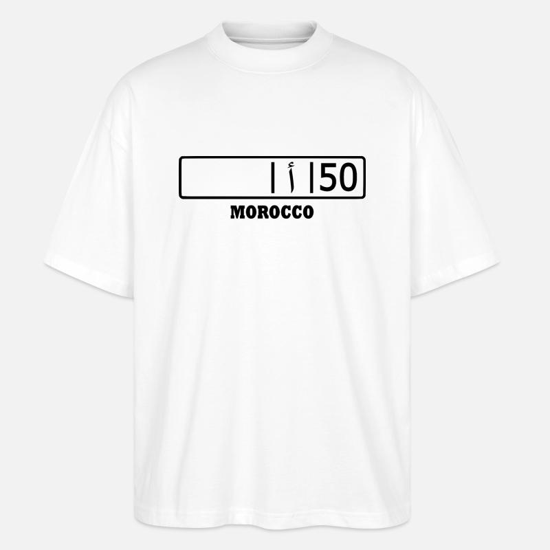 Nador kennzeichen ا 50 - Stanley/Stella Oversized Unisex Bio T-Shirt Blaster 2.0 - Weiß