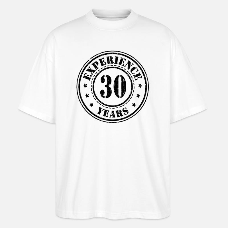 30 ans d'expérience - T-shirt bio Blaster 2.0 coupe oversize Stanley/Stella Unisexe - blanc