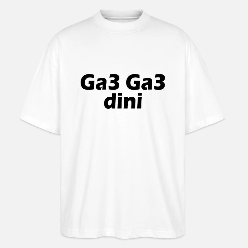 Ga3 ga3 dini - Stanley/Stella Oversized Unisex Organic T-shirt Blaster 2.0 - white