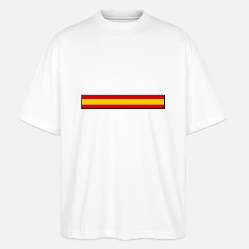 Spanien Flagge - Stanley/Stella Oversized Unisex Bio T-Shirt Blaster 2.0 - Weiß