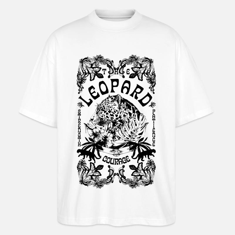 DER LEOPARD - Stanley/Stella Oversized Unisex Bio T-Shirt Blaster 2.0 - Weiß