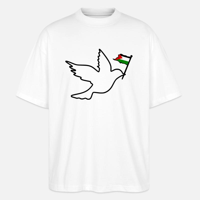 Free palestine - Stanley/Stella Oversized Unisex Bio T-Shirt Blaster 2.0 - Weiß