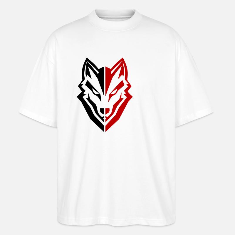 Wolf Symbol - Stanley/Stella Oversized Unisex Bio T-Shirt Blaster 2.0 - Weiß