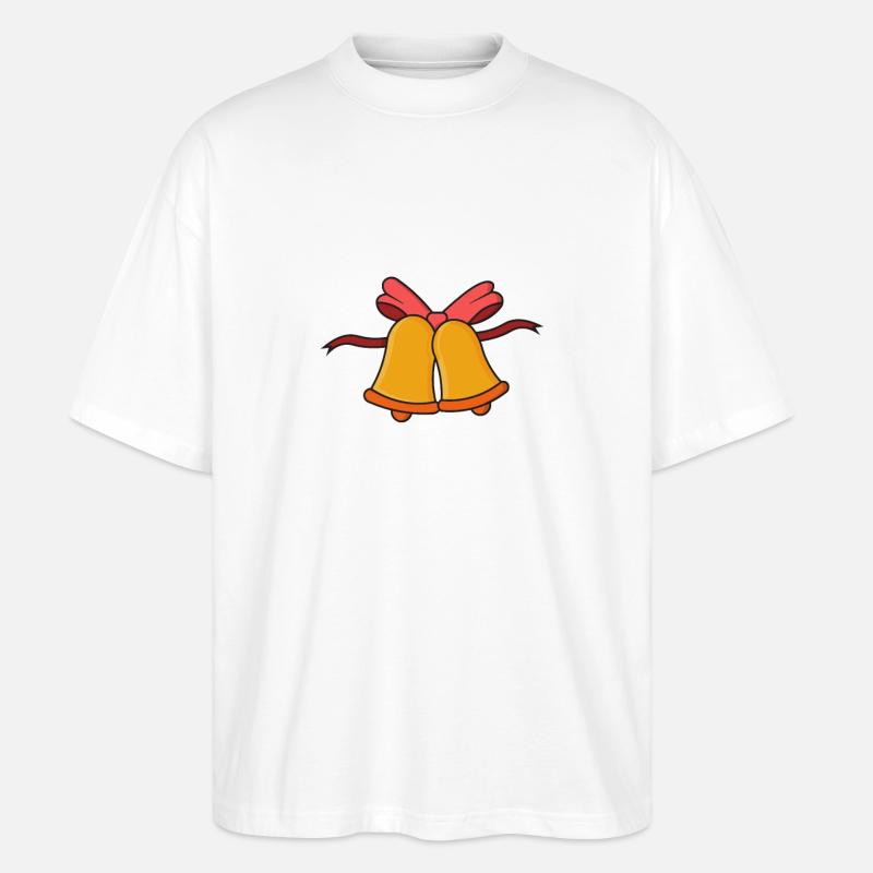 Glocken Weihnachtsglocken - Stanley/Stella Oversized Unisex Bio T-Shirt Blaster 2.0 - Weiß