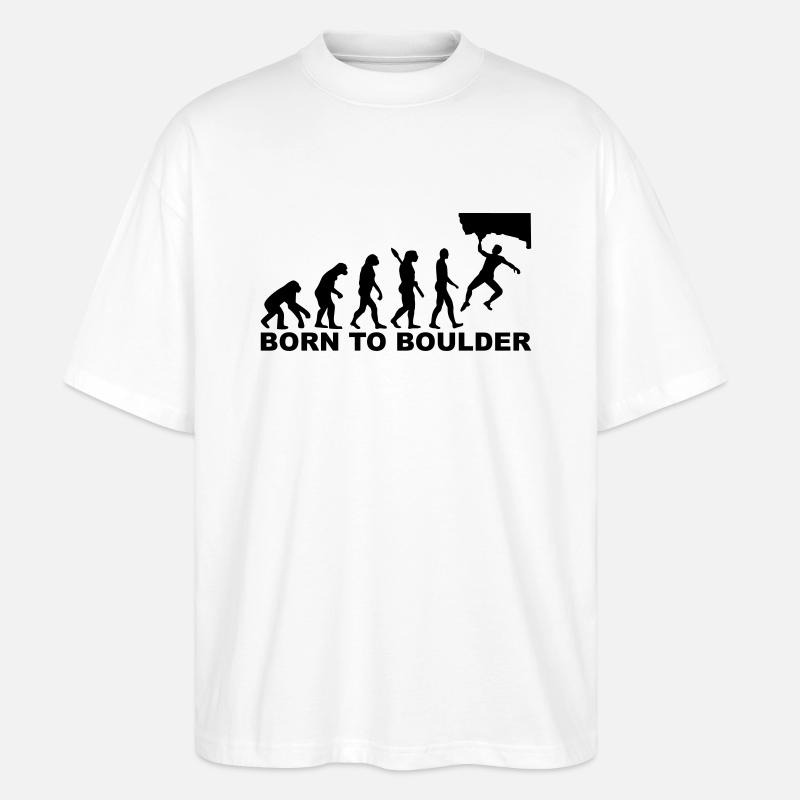 Evolution boulder - Stanley/Stella Oversized Unisex Organic T-shirt Blaster 2.0 - white