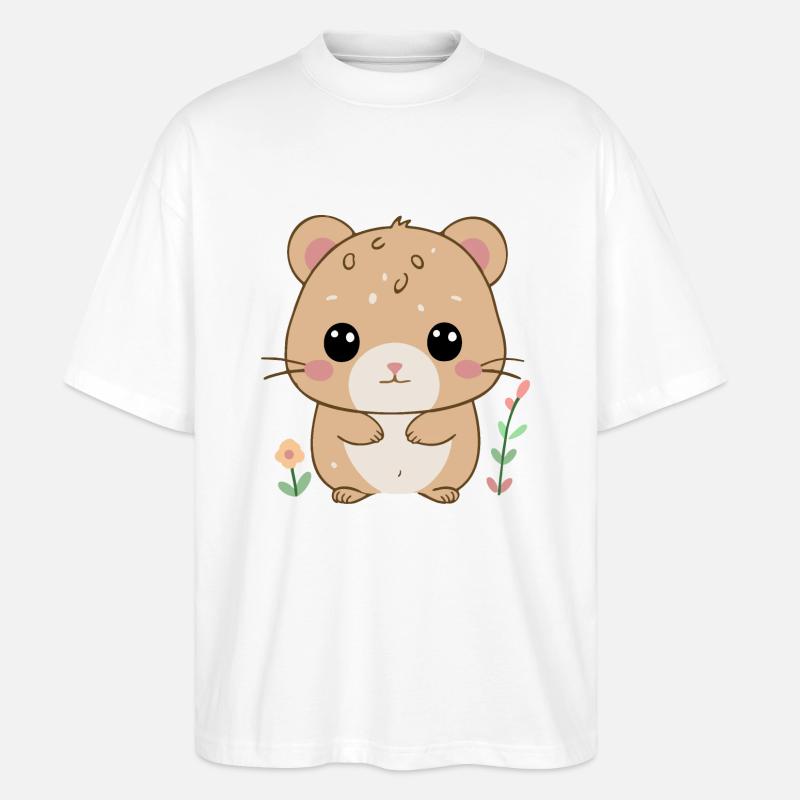 Trauriger Hamster - Stanley/Stella Oversized Unisex Bio T-Shirt Blaster 2.0 - Weiß