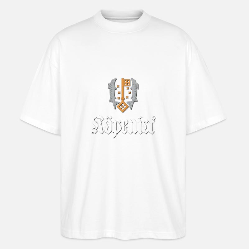 koepenick_wappen_light - Stanley/Stella Oversized Unisex Bio T-Shirt Blaster 2.0 - Weiß