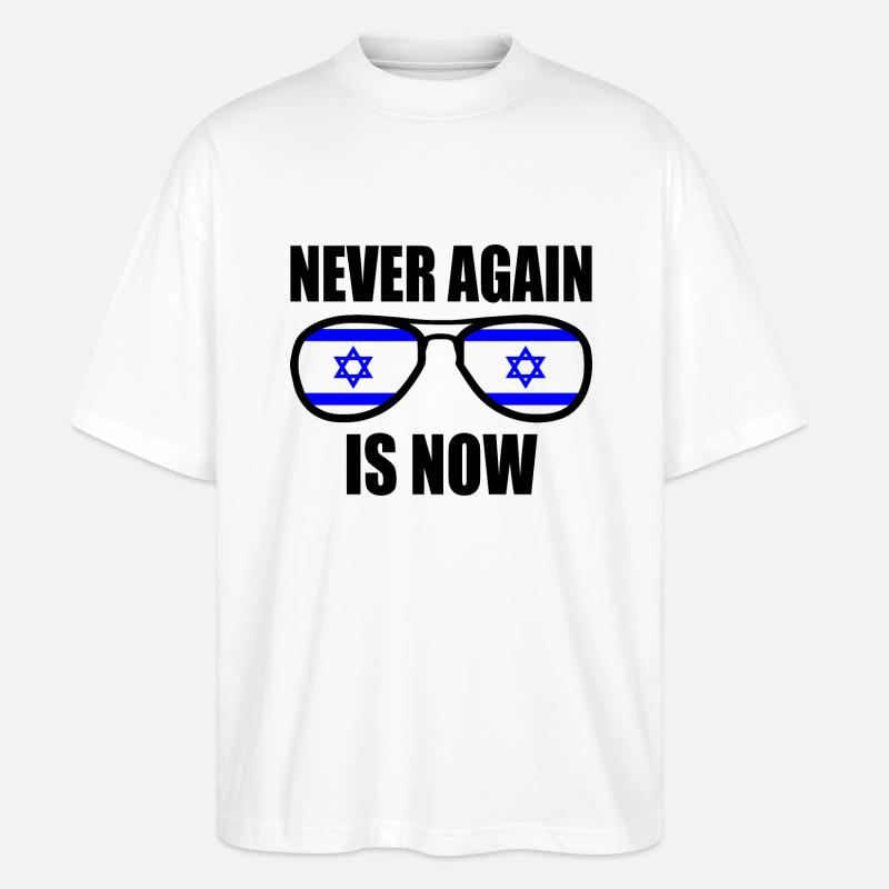 Never again is now - Stanley/Stella Oversized Unisex Bio T-Shirt Blaster 2.0 - Weiß