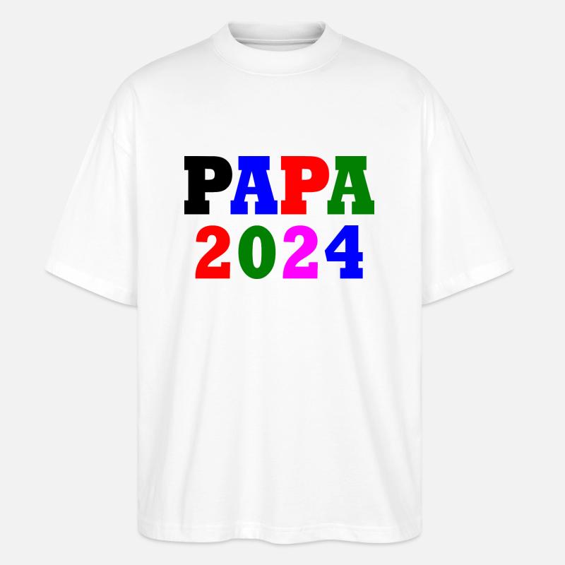 Papa 2024 - Stanley/Stella Oversized Unisex Bio T-Shirt Blaster 2.0 - Weiß