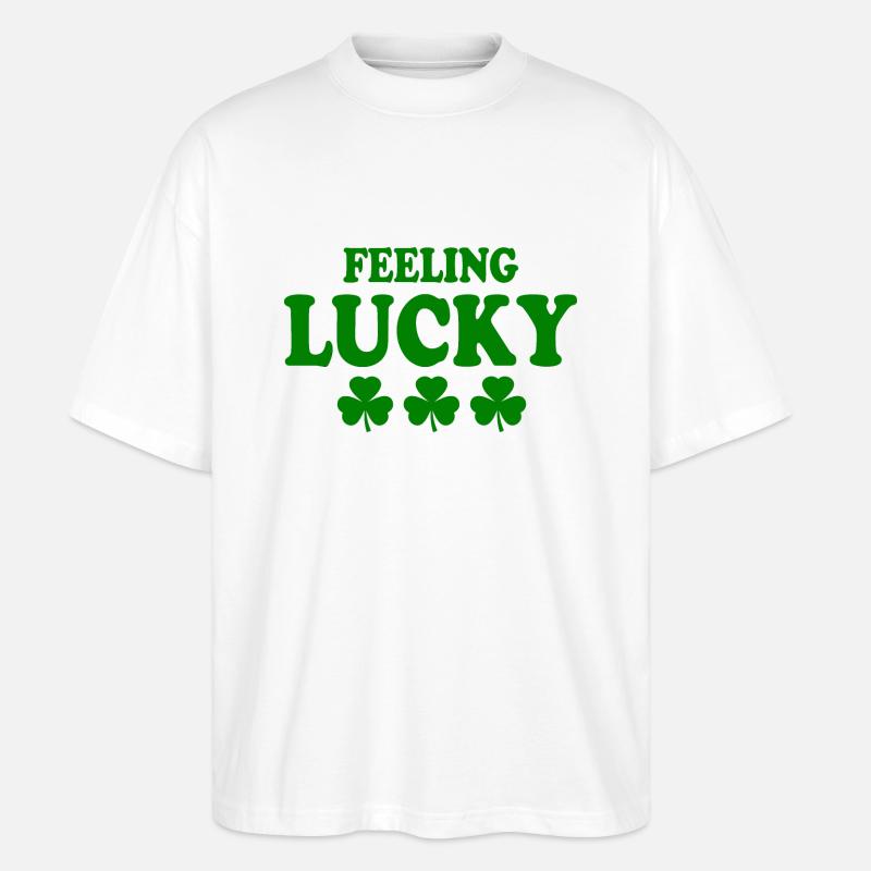 feeling lucky - Stanley/Stella Oversized Unisex Bio T-Shirt Blaster 2.0 - Weiß