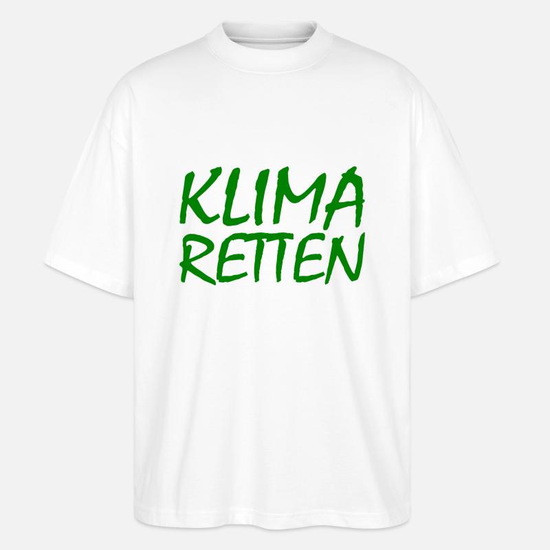 Klima retten - Stanley/Stella Oversized Unisex Bio T-Shirt Blaster 2.0 - Weiß