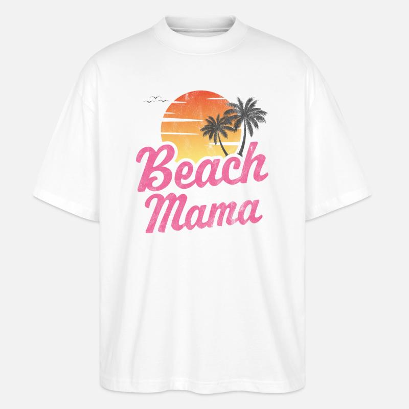 Strand-Mama - Stanley/Stella Oversized Unisex Bio T-Shirt Blaster 2.0 - Weiß