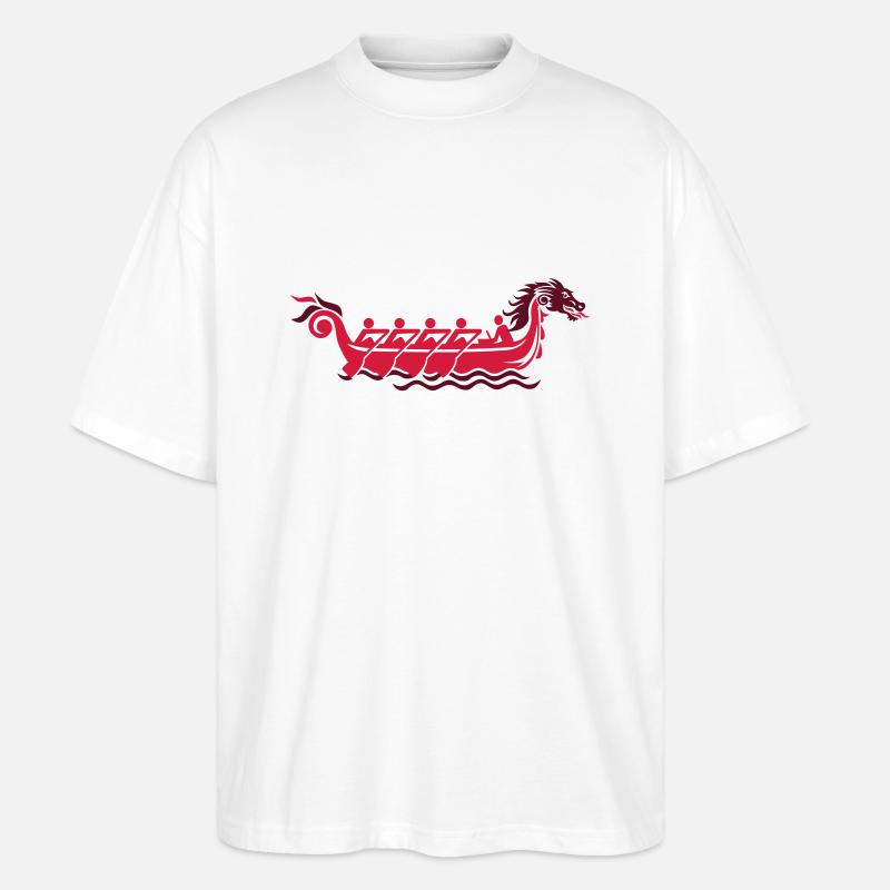 Drachenboot - Stanley/Stella Oversized Unisex Bio T-Shirt Blaster 2.0 - Weiß