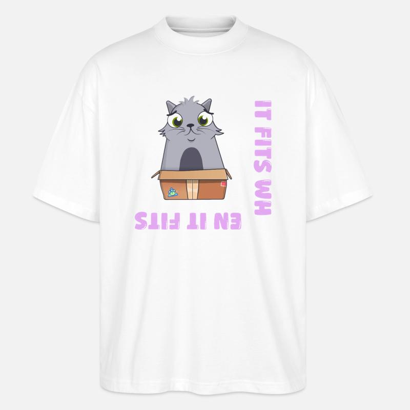 Es passt wenn es passt - Stanley/Stella Oversized Unisex Bio T-Shirt Blaster 2.0 - Weiß