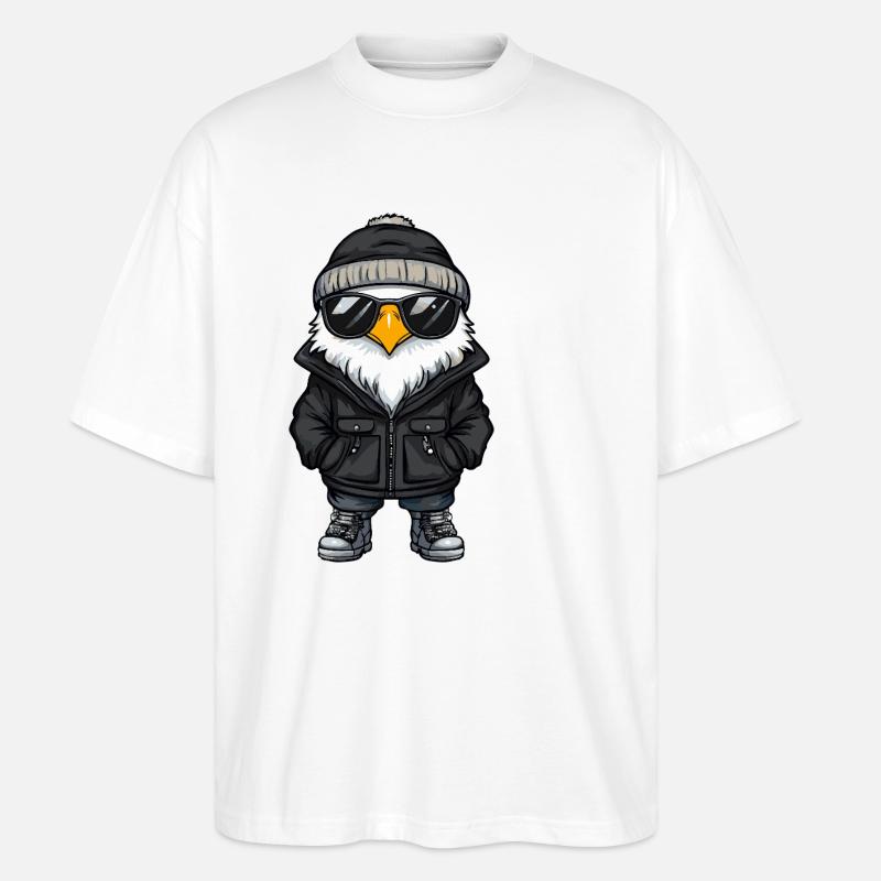 Adler Cool Comic - Stanley/Stella Oversized Unisex Bio T-Shirt Blaster 2.0 - Weiß
