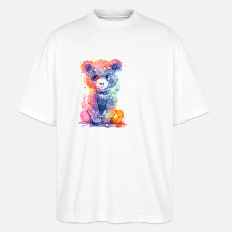 Neon Baer - Stanley/Stella Oversized Unisex Bio T-Shirt Blaster 2.0 - Weiß