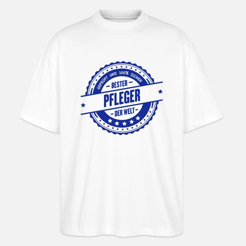 Bester Pfleger - Stanley/Stella Oversized Unisex Bio T-Shirt Blaster 2.0 - Weiß