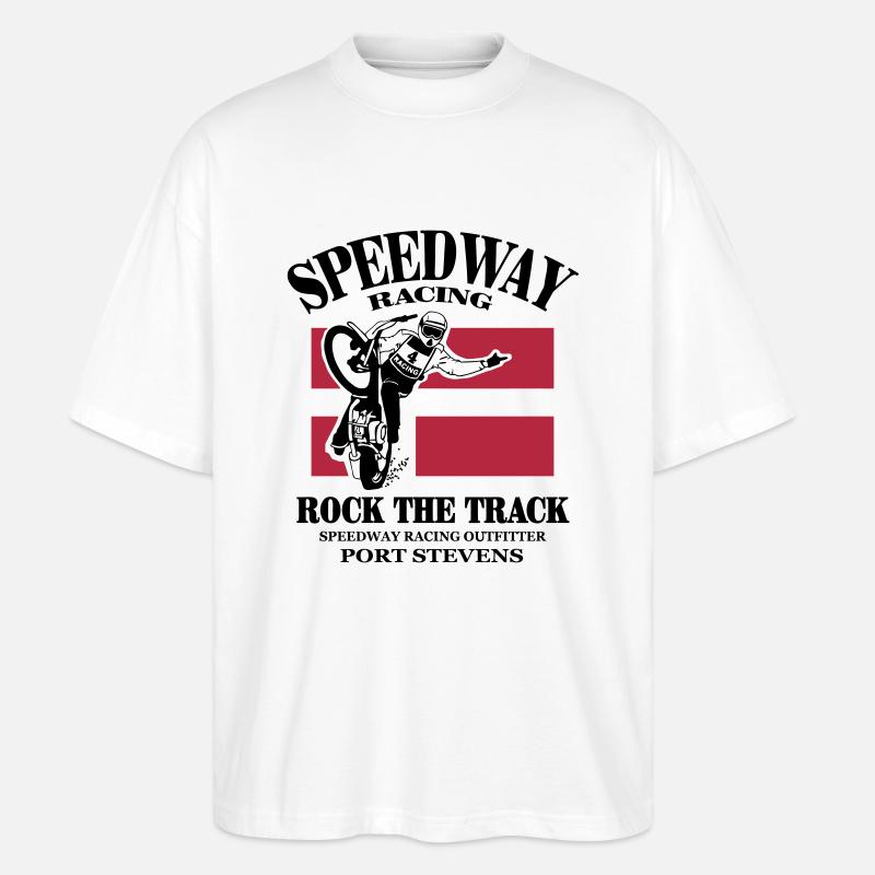 Speedway - Denmark - Stanley/Stella Oversize Unisex Øko T-shirt Blaster 2.0 - hvid