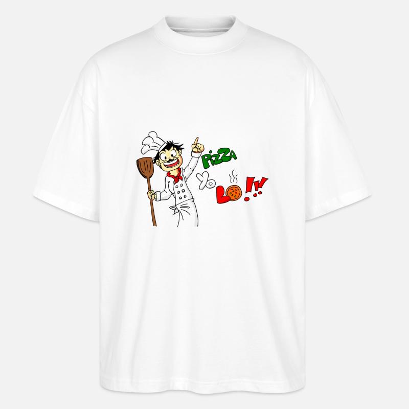 Pizza yo lo - Stanley/Stella Oversized Unisex Bio T-Shirt Blaster 2.0 - Weiß