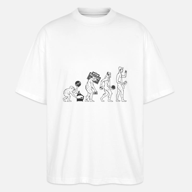 Musique évolution - T-shirt bio Blaster 2.0 coupe oversize Stanley/Stella Unisexe - blanc