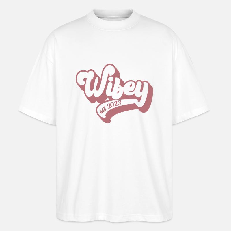 2023 Verlobung Brautdusche Hochzeit - Stanley/Stella Oversized Unisex Bio T-Shirt Blaster 2.0 - Weiß