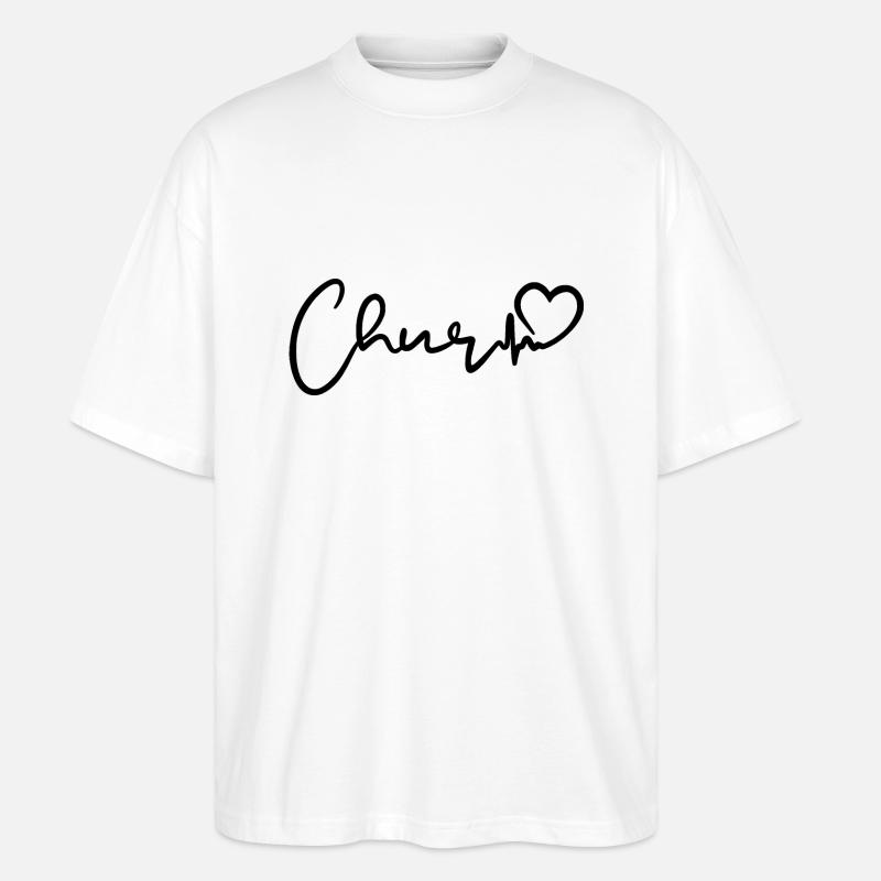 Chur Herzschlag - Stanley/Stella Oversized Unisex Bio T-Shirt Blaster 2.0 - Weiß