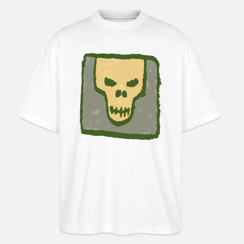 Totenkopf Symbol - Stanley/Stella Oversized Unisex Bio T-Shirt Blaster 2.0 - Weiß