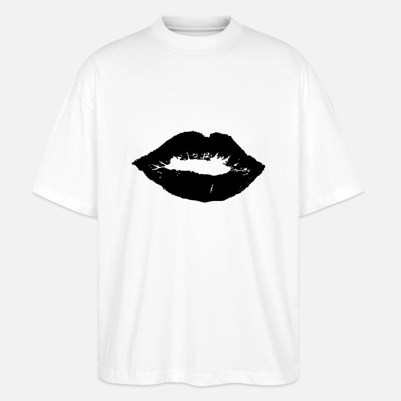 Lips - Stanley/Stella Oversized Unisex Organic T-shirt Blaster 2.0 - white