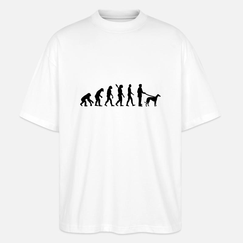 Evolution Lévrier - T-shirt bio Blaster 2.0 coupe oversize Stanley/Stella Unisexe - blanc