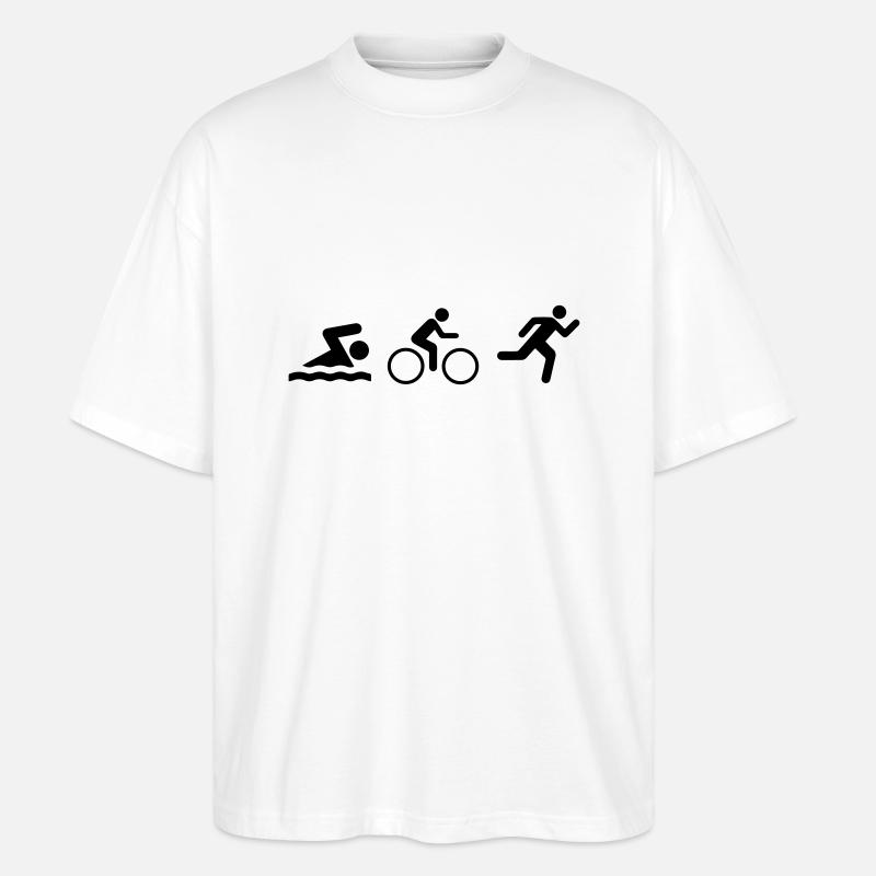 Triatlon_v9 - Stanley/Stella Oversized Unisex Bio T-Shirt Blaster 2.0 - Weiß