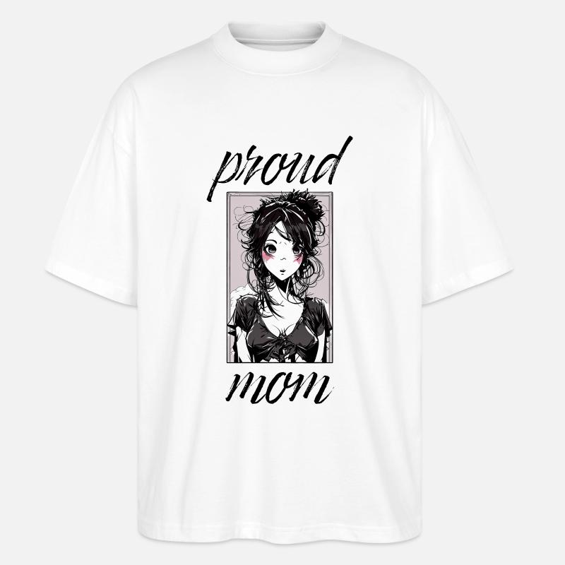 PROUD MOM - Stanley/Stella Oversized Unisex Bio T-Shirt Blaster 2.0 - Weiß