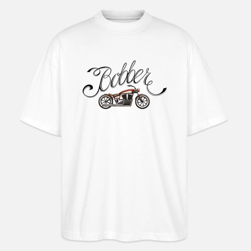 Bobber Motorrad - Stanley/Stella Oversized Unisex Bio T-Shirt Blaster 2.0 - Weiß