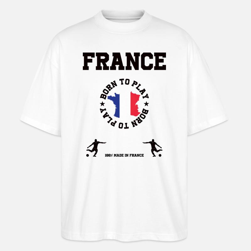 Frankreich - Stanley/Stella Oversized Unisex Bio T-Shirt Blaster 2.0 - Weiß
