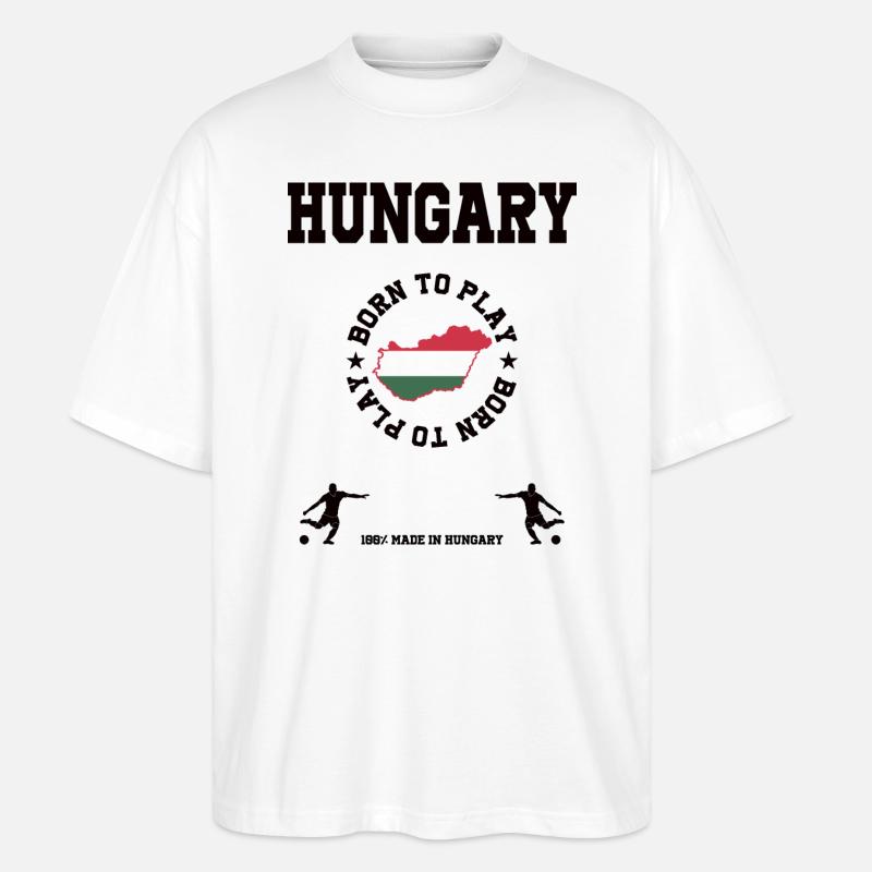 Ungarn - Stanley/Stella Oversized Unisex Bio T-Shirt Blaster 2.0 - Weiß