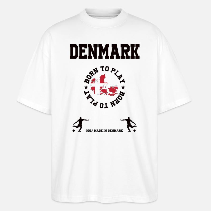 Dänemark - Stanley/Stella Oversized Unisex Bio T-Shirt Blaster 2.0 - Weiß