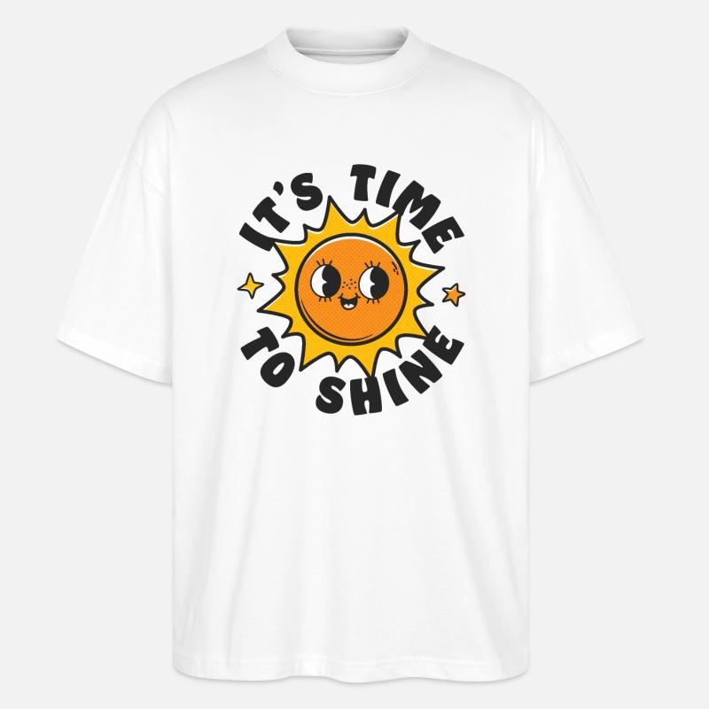Il est temps de briller - T-shirt bio Blaster 2.0 coupe oversize Stanley/Stella Unisexe - blanc