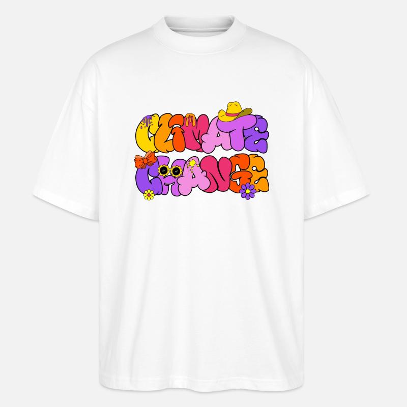 Klima-Wandel, Climate Change - Stanley/Stella Oversized Unisex Bio T-Shirt Blaster 2.0 - Weiß