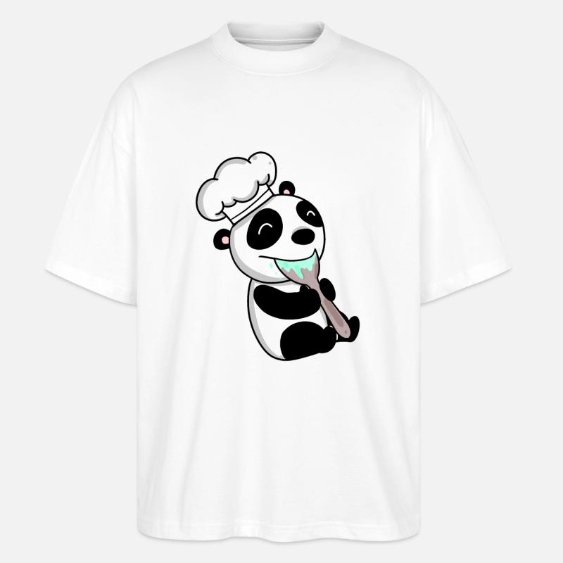 Panda Chef Mignon - T-shirt bio Blaster 2.0 coupe oversize Stanley/Stella Unisexe - blanc