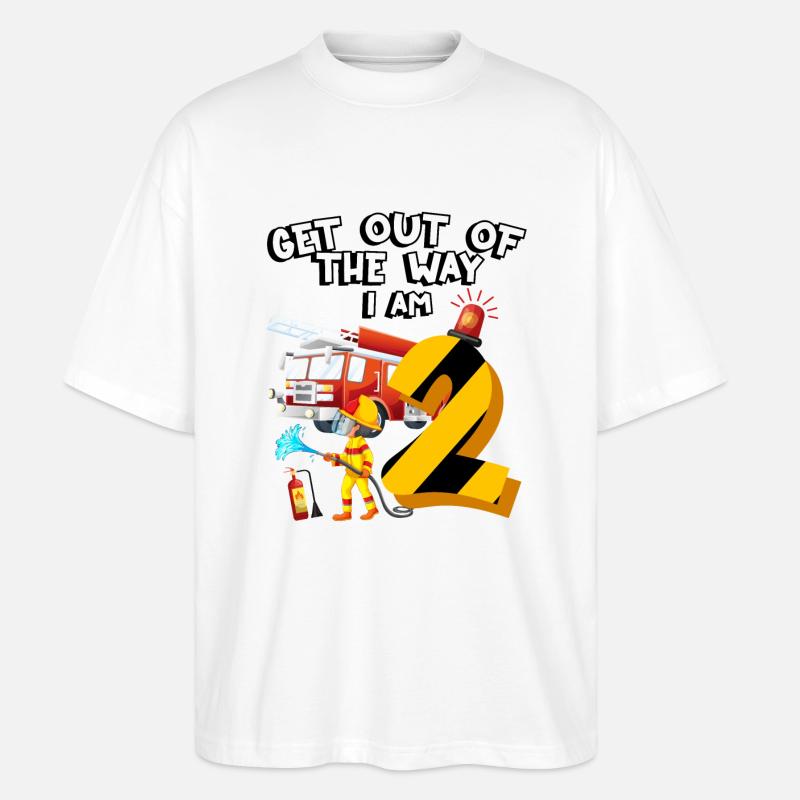 Pompiers pompiers J’ai 9 ans - T-shirt bio Blaster 2.0 coupe oversize Stanley/Stella Unisexe - blanc
