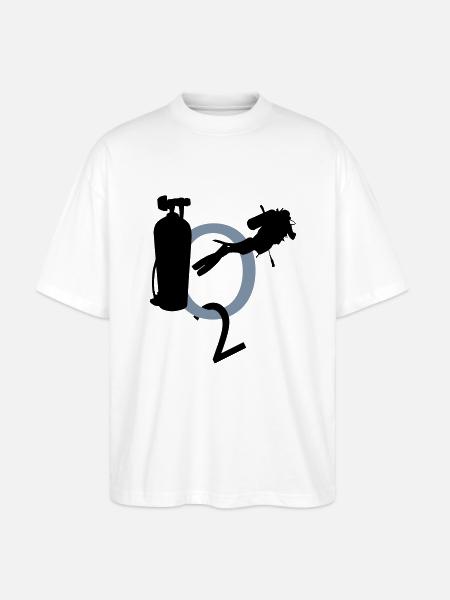 Diving - Stanley/Stella Oversized Unisex Bio T-Shirt Blaster 2.0 - Weiß