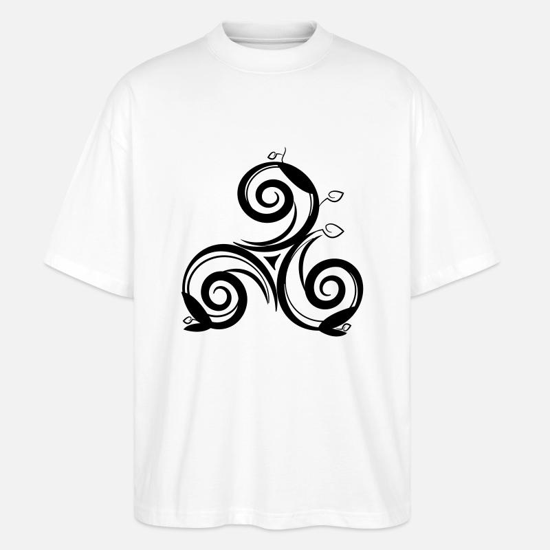 triskell arbre - T-shirt bio Blaster 2.0 coupe oversize Stanley/Stella Unisexe - blanc