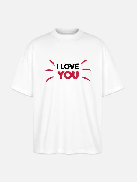 I love you - Stanley/Stella Oversized Unisex Bio T-Shirt Blaster 2.0 - Weiß