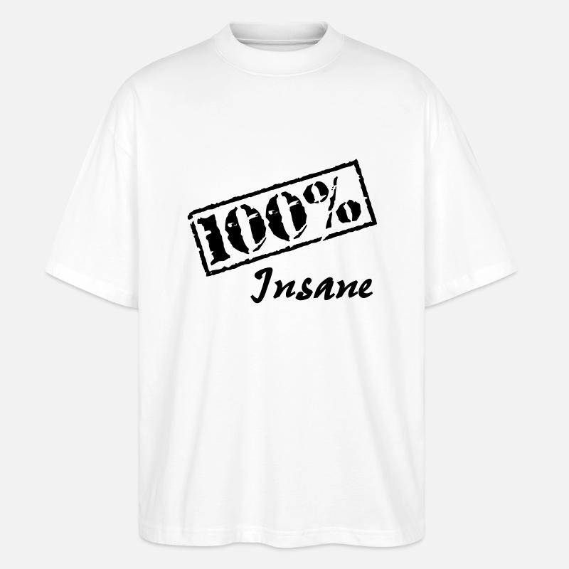 100 percent insane - T-shirt bio Blaster 2.0 coupe oversize Stanley/Stella Unisexe - blanc