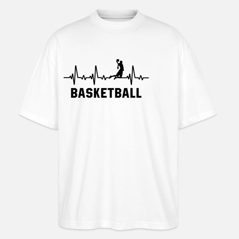 Basketbal - Stanley/Stella Oversized Unisex Bio T-Shirt Blaster 2.0 - Weiß