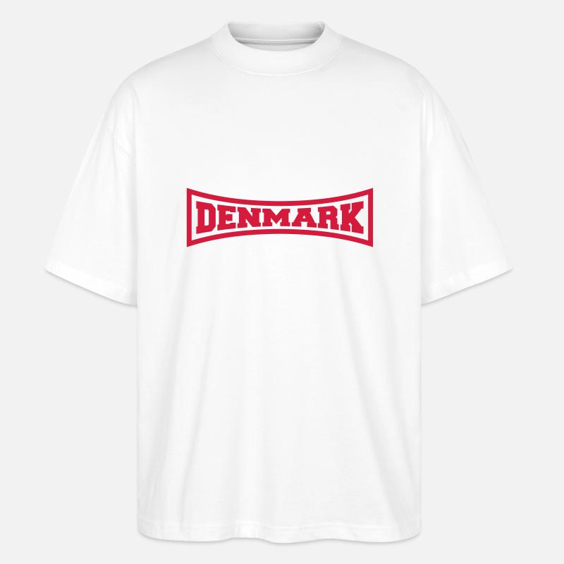 Denmark Danmark Logo - Stanley/Stella Oversized Unisex Bio T-Shirt Blaster 2.0 - Weiß