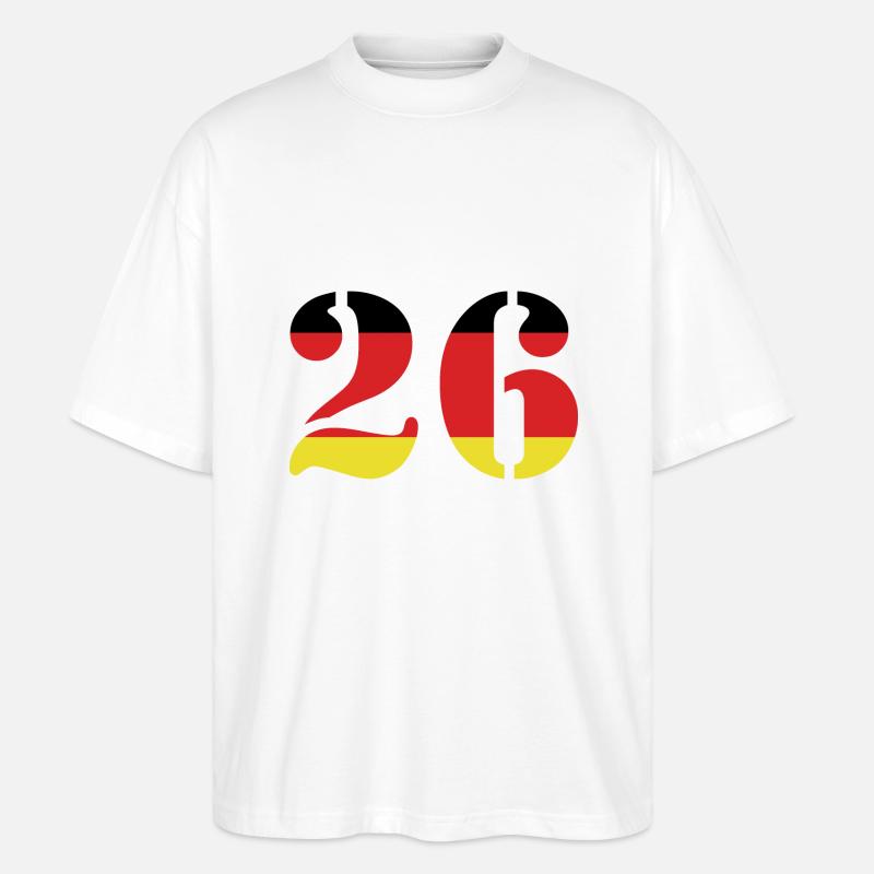 26 Number Jersey Germany - Stanley/Stella Oversized Unisex Organic T-shirt Blaster 2.0 - white