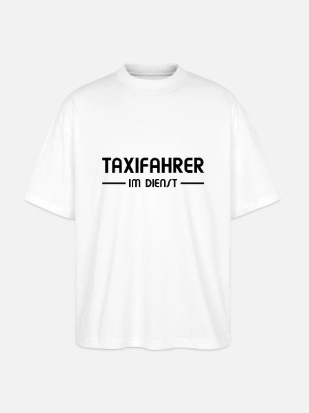 Taxifahrer im Dienst - Stanley/Stella Oversized Unisex Bio T-Shirt Blaster 2.0 - Weiß