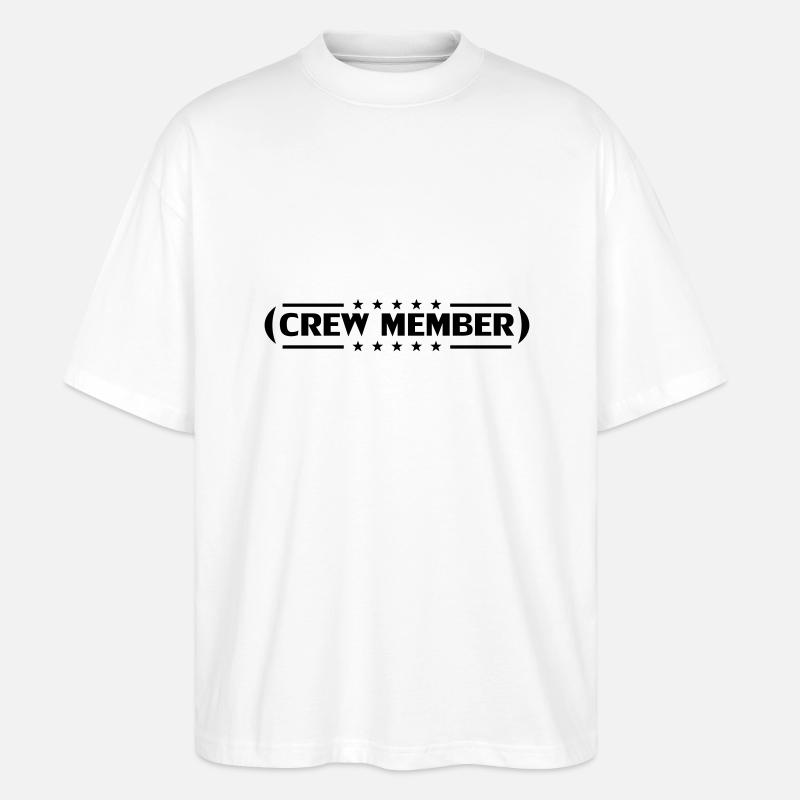 Crew Member Stars Design - T-shirt bio Blaster 2.0 coupe oversize Stanley/Stella Unisexe - blanc