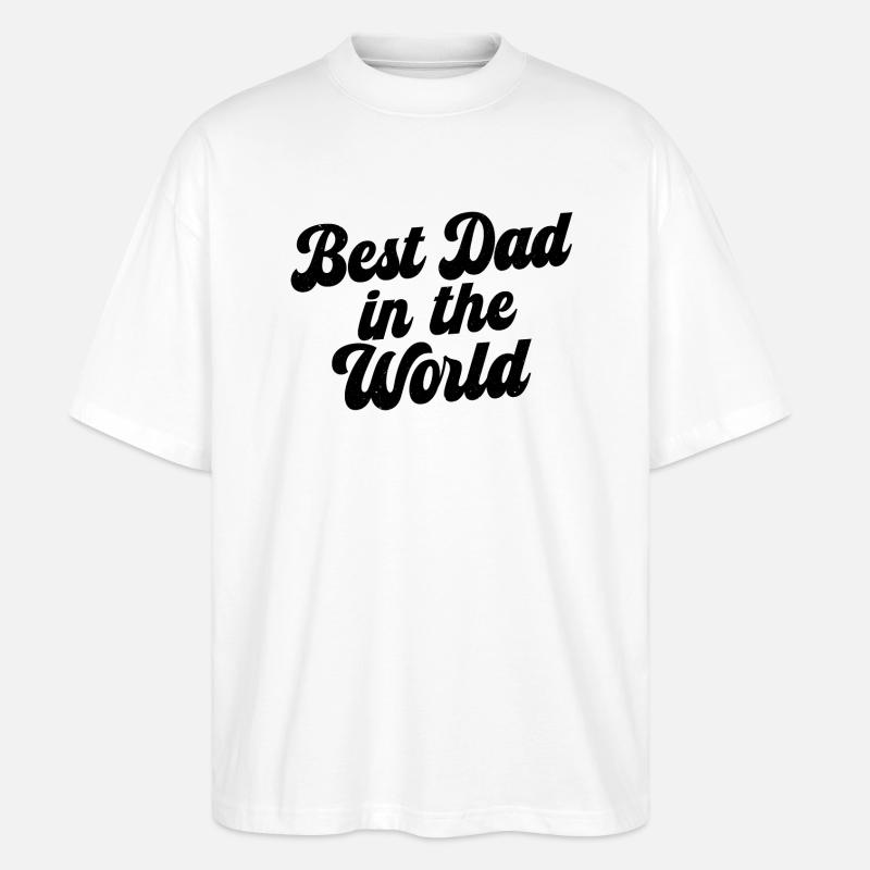 Bester Vater der Welt - Stanley/Stella Oversized Unisex Bio T-Shirt Blaster 2.0 - Weiß